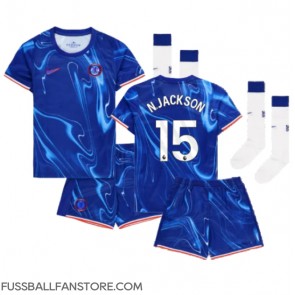 Chelsea Nicolas Jackson #15 Replik Heimtrikot Kinder 2024-25 Kurzarm (+ Kurze Hosen)